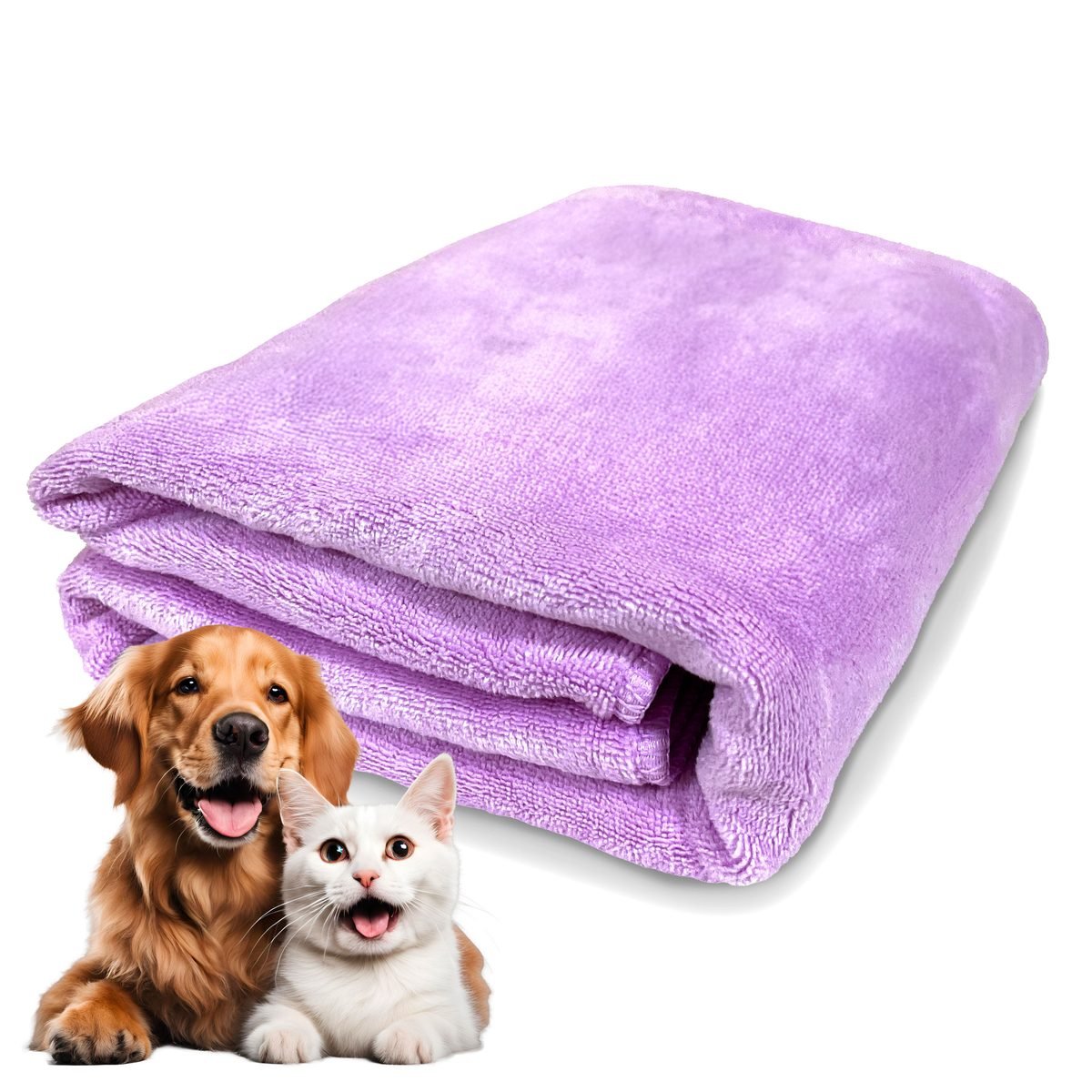 Purple dog towel